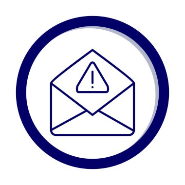 Çöp posta simgesi. Posta mektubu. kontur sembolü, vektör çizimi