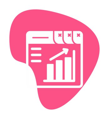 büyüme grafik simgesini, vektör çizim