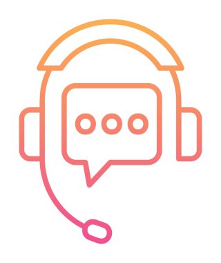 Basit Destek Hizmetleri simgesi, vektör illüstrasyonu