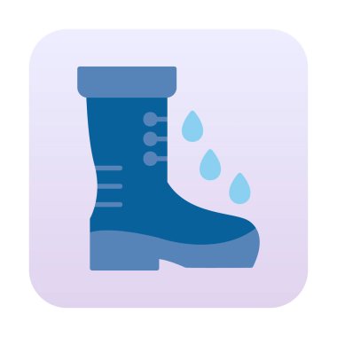 Basit Rainboot simgesi, vektör illüstrasyonu