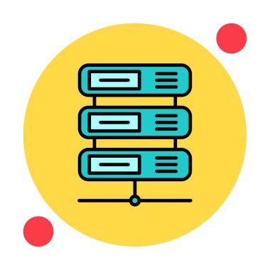 Veri sunucu simgesinin vektör illüstrasyonu 