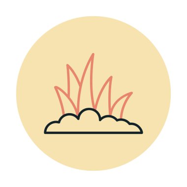 Çim simgesi, vektör illüstrasyonu 