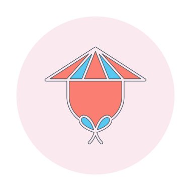 Çin şapkası. Web simgesi basit illüstrasyon 