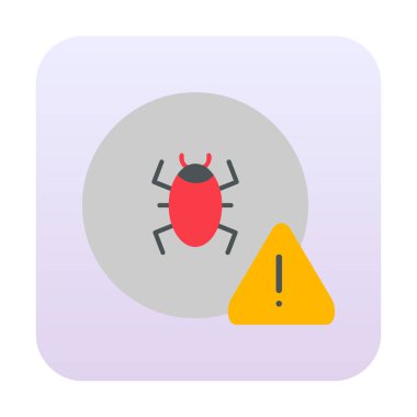 Basit düz CD virüs vektör çizimi