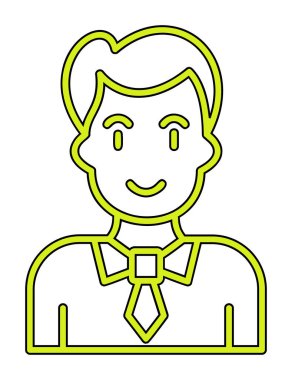 Profesör Web simgesi, vektör illüstrasyonu