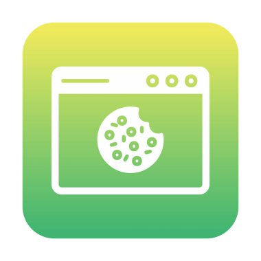 Basit Web Kurabiyeleri simgesi, vektör illüstrasyonu