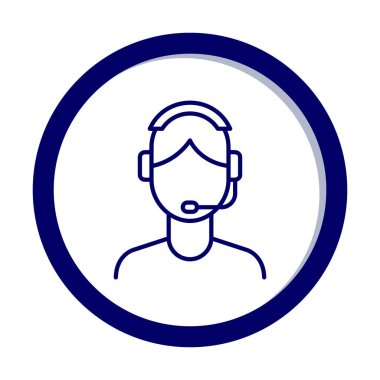 Vektör olarak Müşteri Hizmetleri Ajanı simgesi. logotype