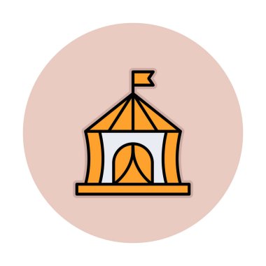 sirk çadırı simge vektör çizim