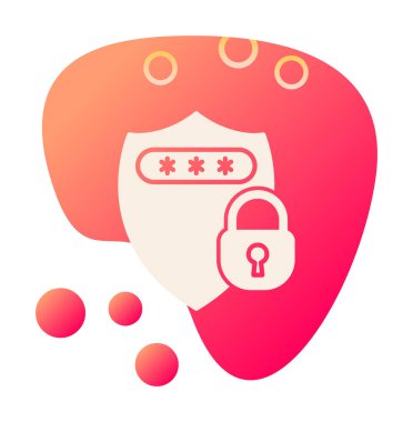 Basit Parola simgesi, vektör illüstrasyonu