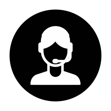 Vektör olarak Müşteri Hizmetleri Ajanı simgesi. logotype