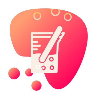 Beaker modern simgesinin vektör illüstrasyonu                          