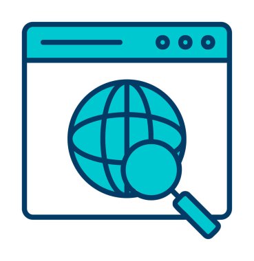 tarayıcı web simgesi, vektör illüstrasyonu 