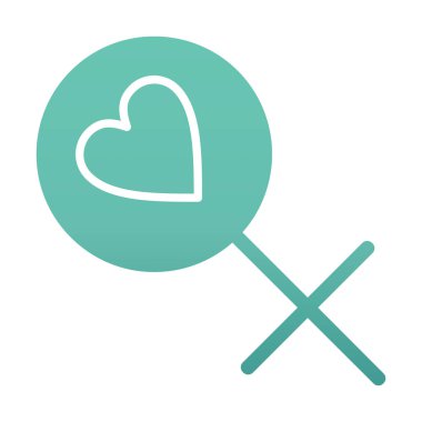 Kadın Sembol ikonu vektör illüstrasyonu