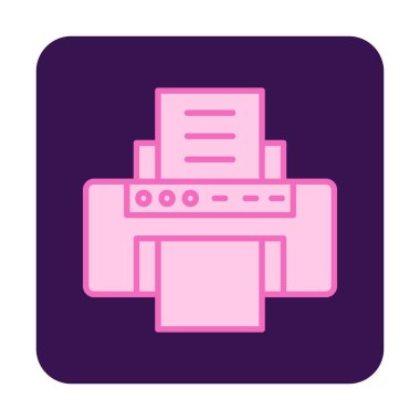 Yazıcı simgesi vektör illüstrasyonu