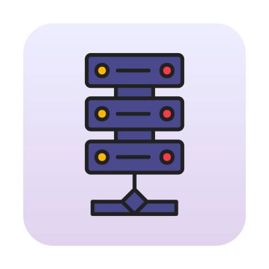 Ağ sunucu simgesinin vektör illüstrasyonu 