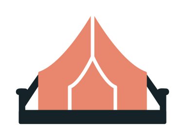 kamp çadırı ikonu vektör illüstrasyonu