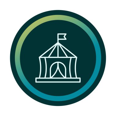 sirk çadırı simge vektör çizim