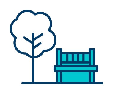 Yedek vektör renk simgesine sahip park 