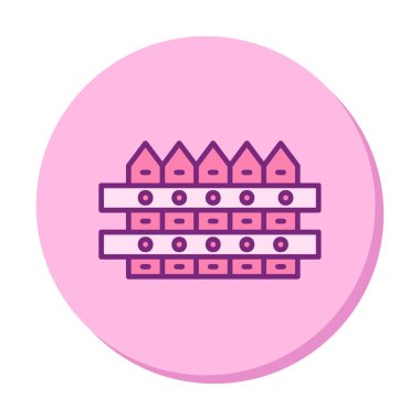 çit web simgesi, vektör çizim 