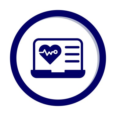 Kalp atışı simgesi, vektör illüstrasyonu, sağlık bilgileri 