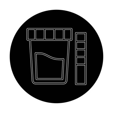 İdrar Test Ağı simgesi, vektör illüstrasyonu