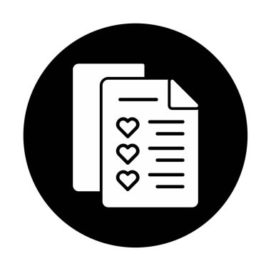 Dilek listesi. Web simgesi basit illüstrasyon 