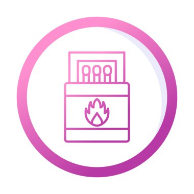 Basit düz kibrit simgesi illüstrasyonu 