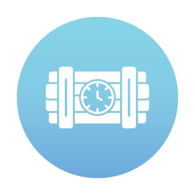 Zaman bombası ikonu vektör illüstrasyonu.