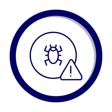 Basit düz CD virüs vektör çizimi