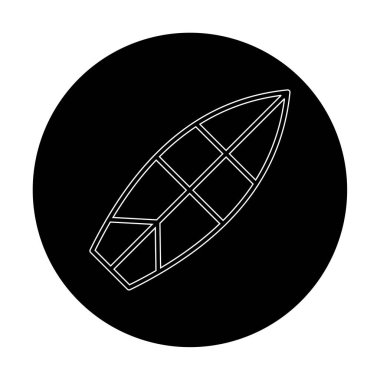 sörf tahtası vektör illüstrasyonu modern simge