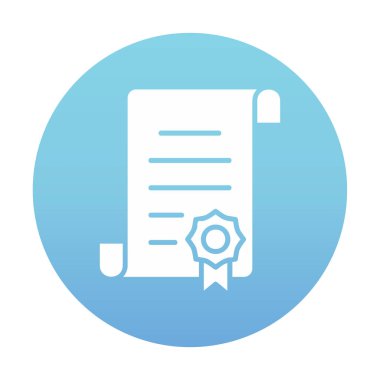 Sertifika vektör simgesi modern basit illüstrasyon                                 