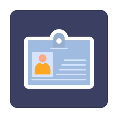 ID kart simgesi vektör illüstrasyonu                                  