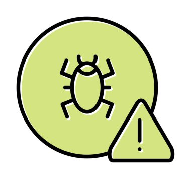 Basit düz CD virüs vektör çizimi