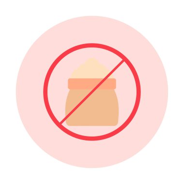 Şeker işareti yok, vektör illüstrasyonu  