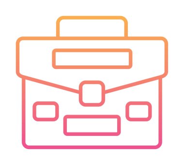 Çanta. Web simgesi basit illüstrasyon  