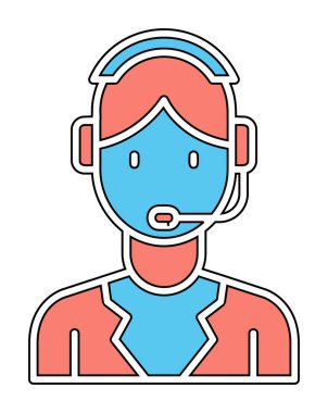 Vektör olarak Müşteri Hizmetleri Ajanı simgesi. logotype