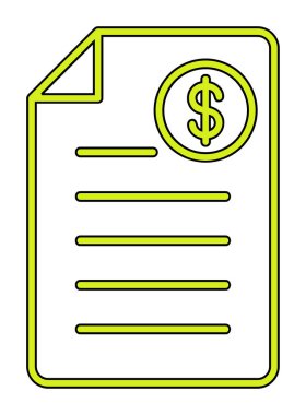 Alışveriş Faturası Vektör renk simgesi tasarımı 