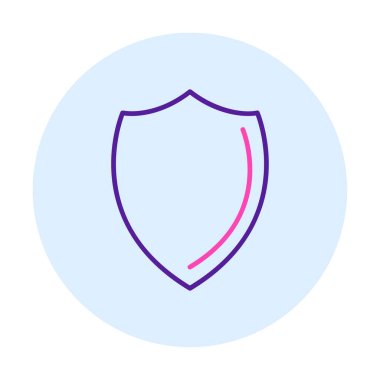 Kalkan yassı ikon vektör çizimi