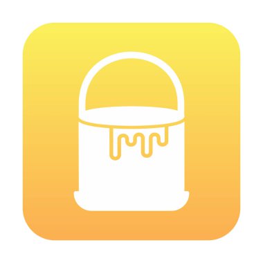 Boya kovası simge vektör çizim