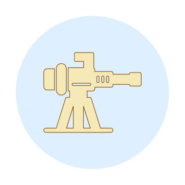 Makine Tüfeği vektör illüstrasyonu