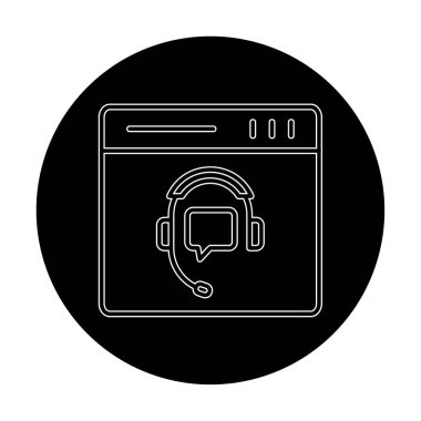 Modern Çevrimiçi Online Destekleyici element tasarımının vektör illüstrasyonu                            