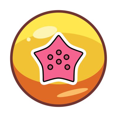 denizyıldızı düz ikon vektör çizimi 