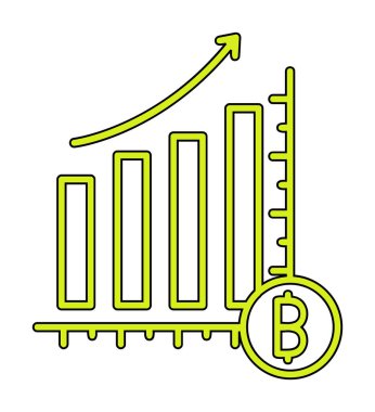 Kâr, kripto para birimi şeması, bitcoin vektör ilüstrasyonu