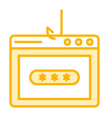 Basit Parola Kopyalama simgesi, vektör illüstrasyonu