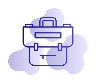 Çanta. Web simgesi basit illüstrasyon  