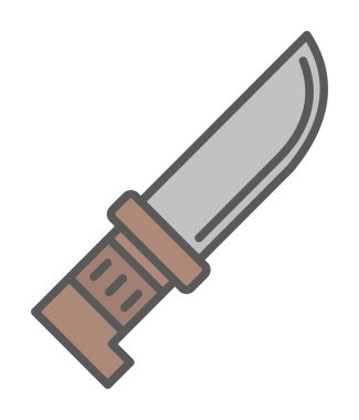 Beyaz arka plan üzerinde izole bıçak simge vektör  