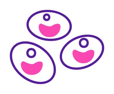 Kan hücreleri düz çizgi simgesi