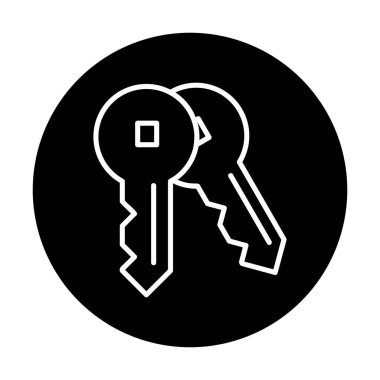 anahtar simgesi. düz dizayn. vektör illüstrasyonu 