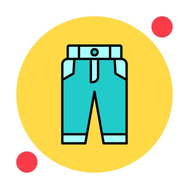 Pantolon. Web simgesi basit illüstrasyon 
