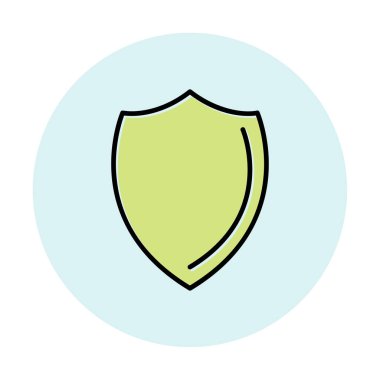 Kalkan yassı ikon vektör çizimi